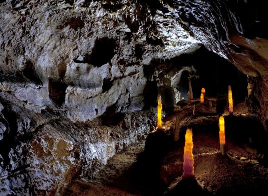 Šošůvské jeskyně - zimní prohlídky - průsvitné krápníky