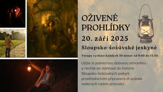 Oživené prohlídky Sloupsko-šošůvských jeskyní, 20. 9. 2025